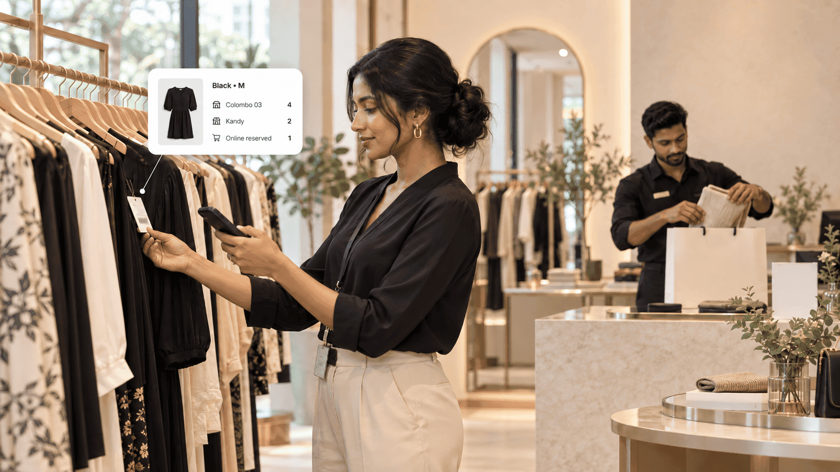 Fashion retail operations across online and in-store sales